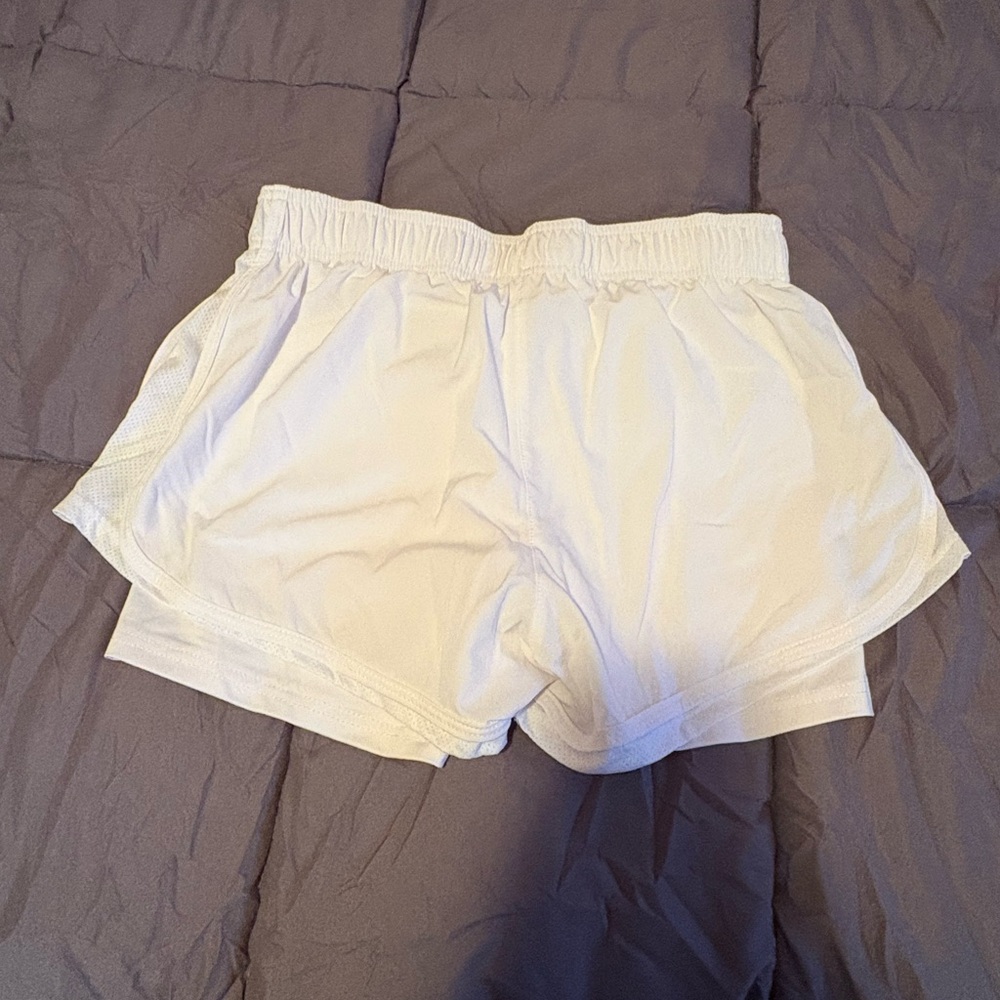 Nobull LEG3ND Women’s Athletic Running Shorts White Size Medium Lined Gym